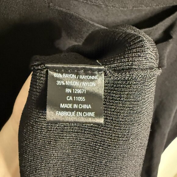 Skull Cashmere Women's Small Black Dress Ribbed Bodycon Cutout Back Long‎ Sleeve - Picture 5 of 7